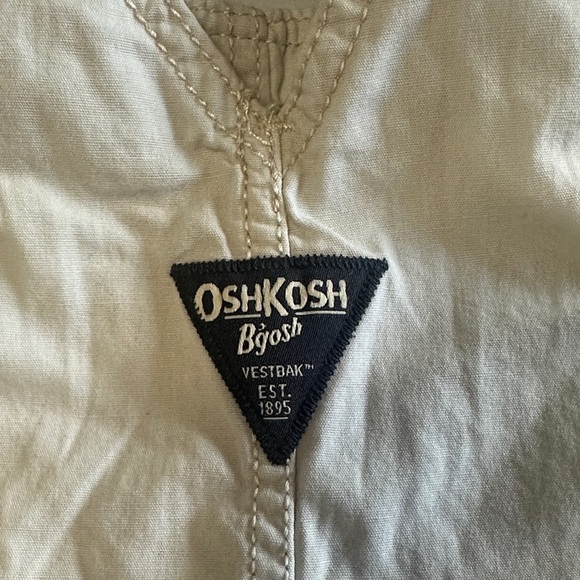 OshKosh B'gosh - Kids Gender Neutral Cream Overalls - Picture 3 of 4